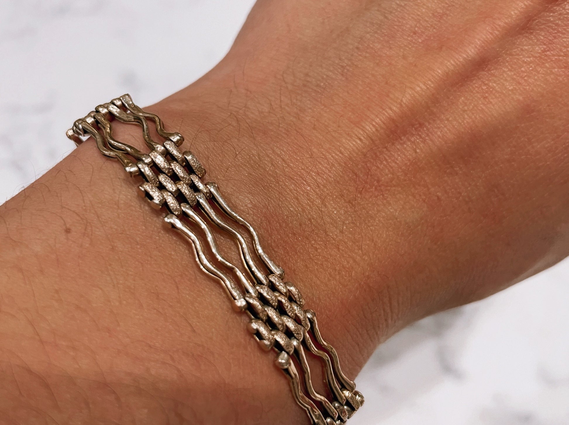 9ct yellow gold gate link charm bracelet - The Goldfinch Collection