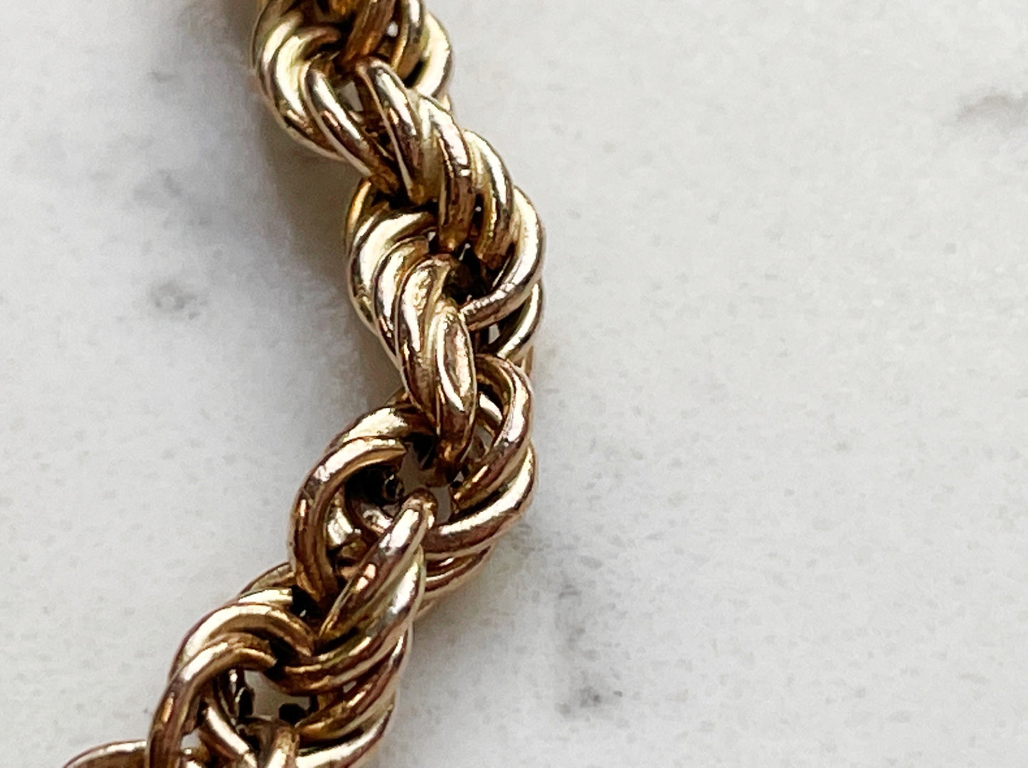 9ct solid gold rope link chain - The Goldfinch Collection