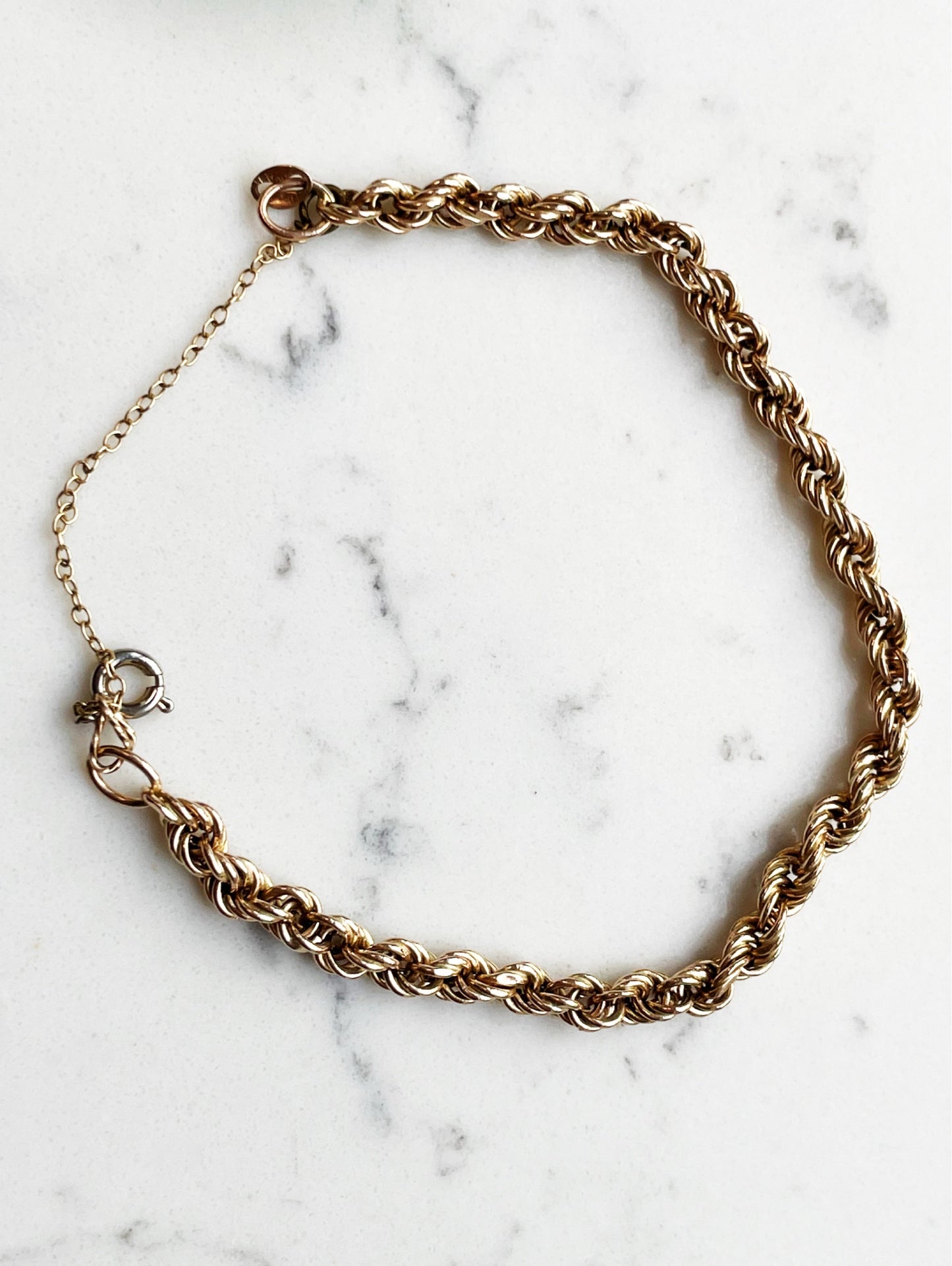 9ct solid gold rope link chain - The Goldfinch Collection
