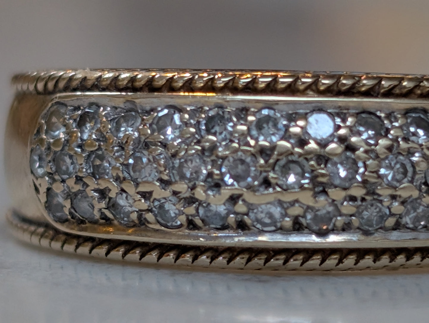 9ct yellow gold chunky diamond cluster ring