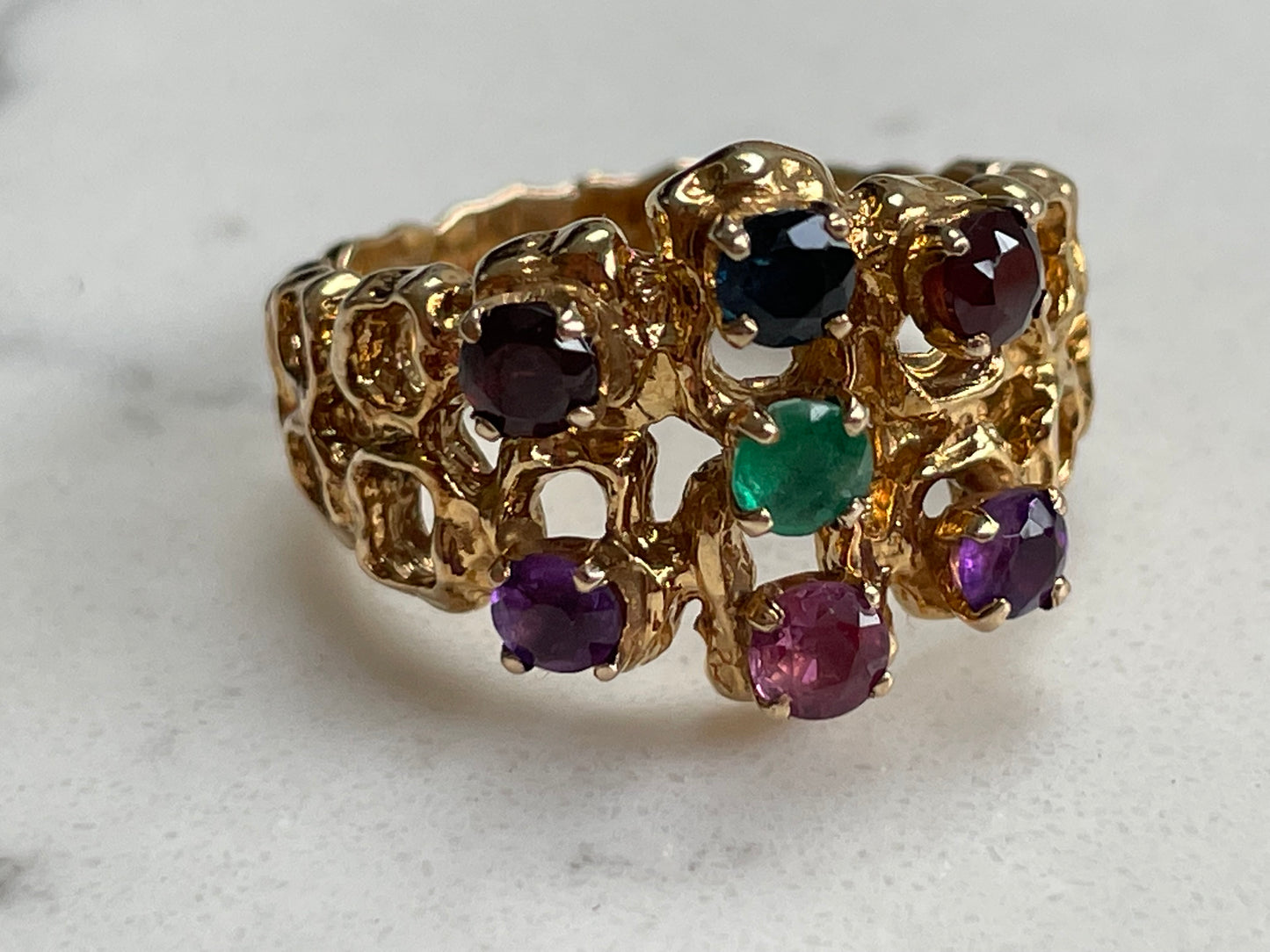 9ct gold multi-stone ring - The Goldfinch Collection