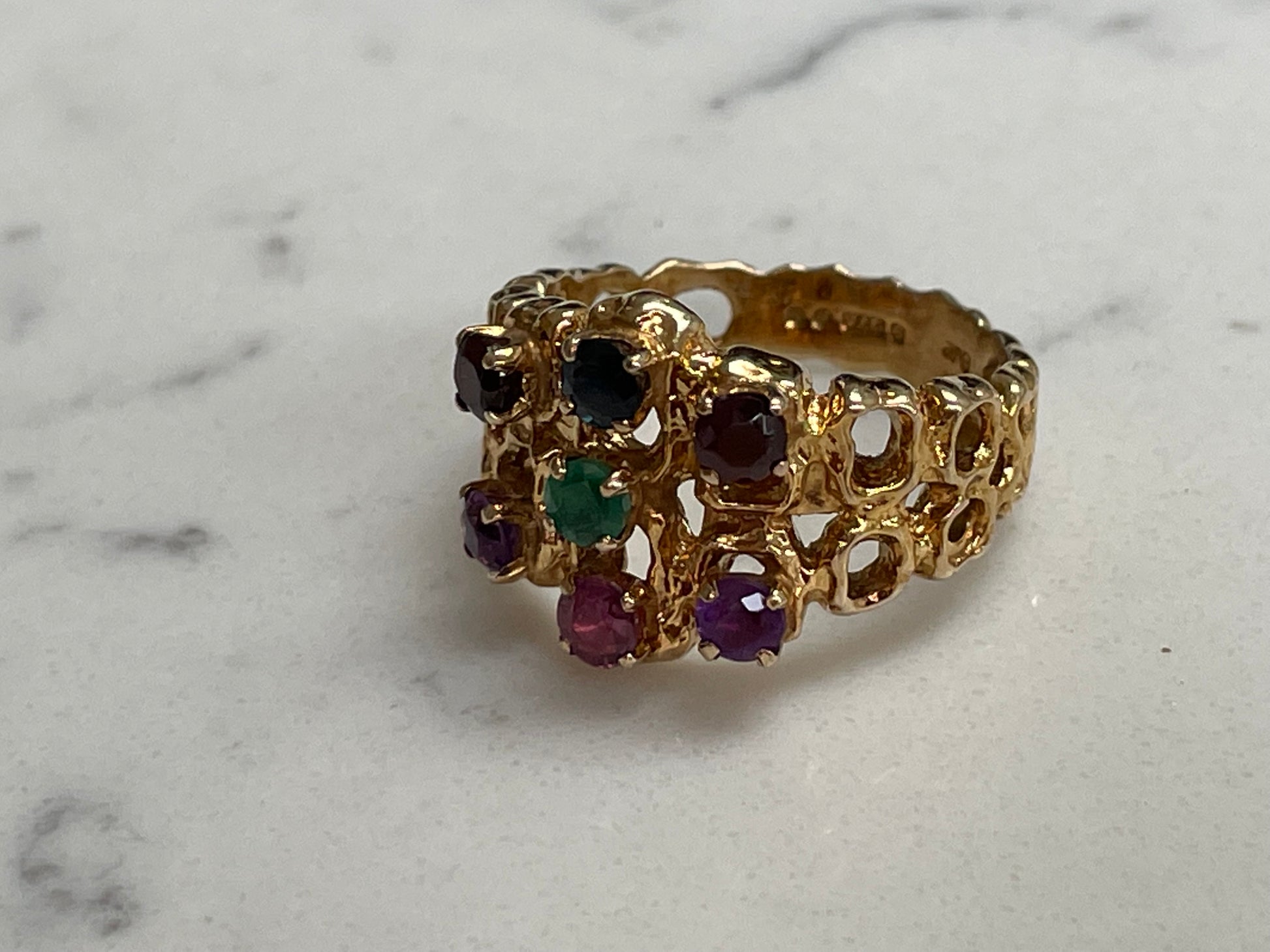 9ct gold multi-stone ring - The Goldfinch Collection