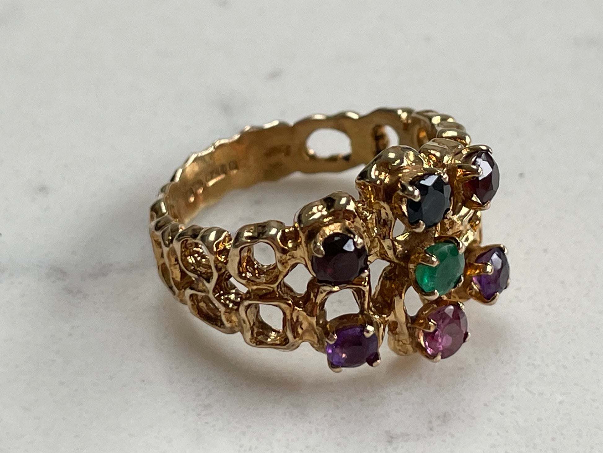 9ct gold multi-stone ring - The Goldfinch Collection