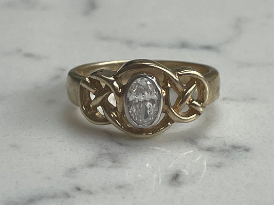 Art deco spinel ring in 9ct yellow gold - The Goldfinch Collection