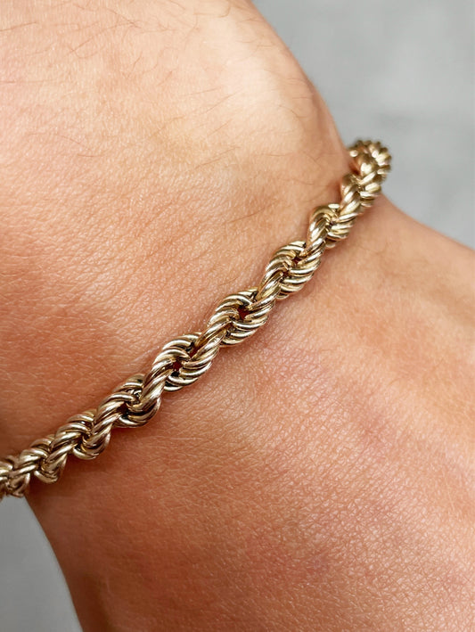 9ct solid gold rope link chain - The Goldfinch Collection