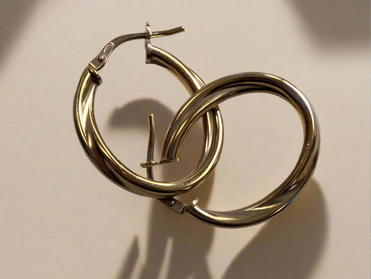 9ct Yellow Gold Curved Hoop Earrings - The Goldfinch Collection