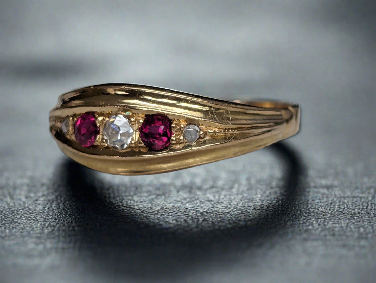 18ct yellow gold Late Victorian Ruby and diamond ring - The Goldfinch Collection