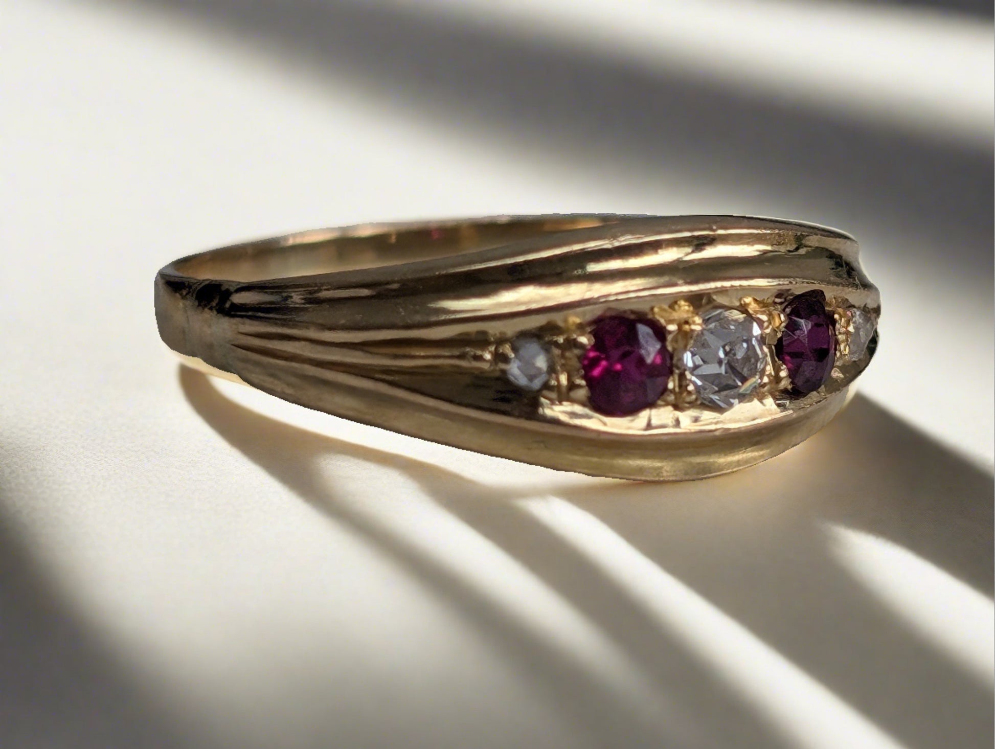 18ct yellow gold Late Victorian Ruby and diamond ring - The Goldfinch Collection